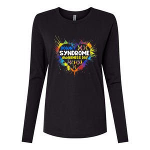 World Down Syndrome Day Awareness Socks 21 March Gifts Womens Cotton Relaxed Long Sleeve T-Shirt