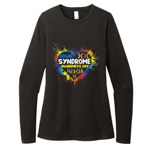 World Down Syndrome Day Awareness Socks 21 March Gifts Womens CVC Long Sleeve Shirt