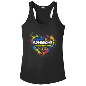 World Down Syndrome Day Awareness Socks 21 March Gifts Ladies PosiCharge Competitor Racerback Tank