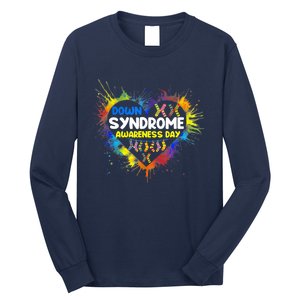 World Down Syndrome Day Awareness Socks 21 March Gifts Long Sleeve Shirt