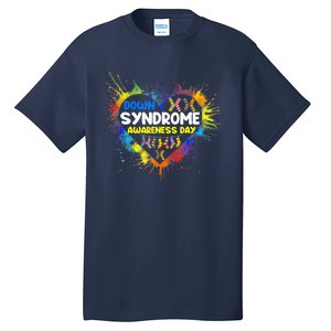 World Down Syndrome Day Awareness Socks 21 March Gifts Tall T-Shirt