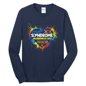 World Down Syndrome Day Awareness Socks 21 March Gifts Tall Long Sleeve T-Shirt