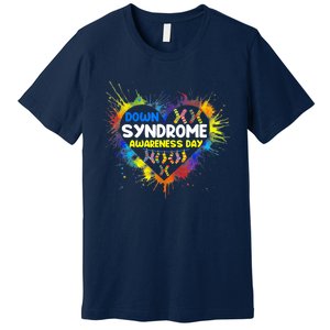 World Down Syndrome Day Awareness Socks 21 March Gifts Premium T-Shirt