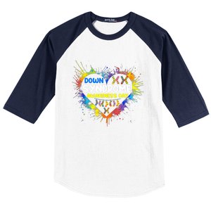 World Down Syndrome Day Awareness Socks 21 March Gifts Baseball Sleeve Shirt