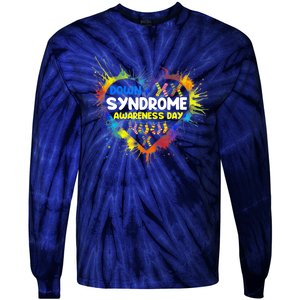 World Down Syndrome Day Awareness Socks 21 March Gifts Tie-Dye Long Sleeve Shirt