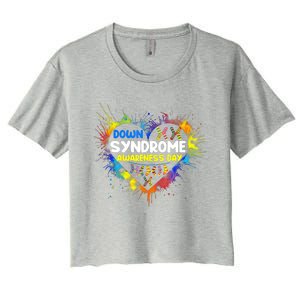 World Down Syndrome Day Awareness Socks 21 March Gifts Women's Crop Top Tee