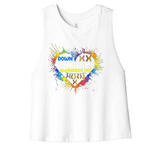 World Down Syndrome Day Awareness Socks 21 March Gifts Women's Racerback Cropped Tank