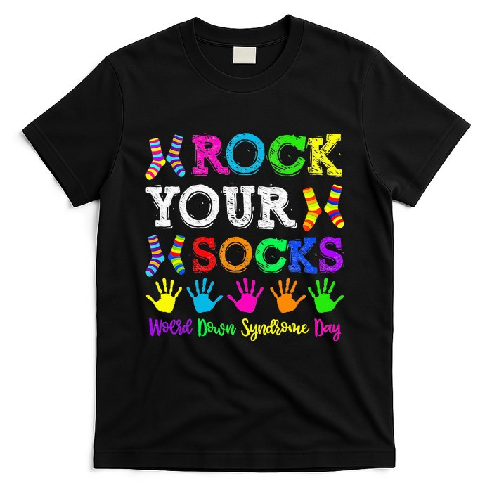 World Down Syndrome Day Rock Your Socks Awareness Support T-Shirt