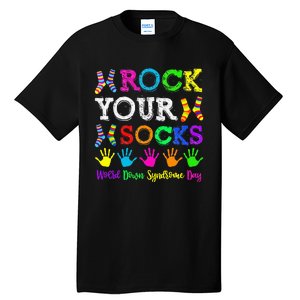 World Down Syndrome Day Rock Your Socks Awareness Support Tall T-Shirt