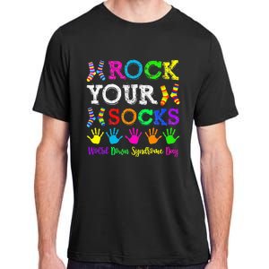 World Down Syndrome Day Rock Your Socks Awareness Support Adult ChromaSoft Performance T-Shirt