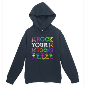 World Down Syndrome Day Rock Your Socks Awareness Support Urban Pullover Hoodie