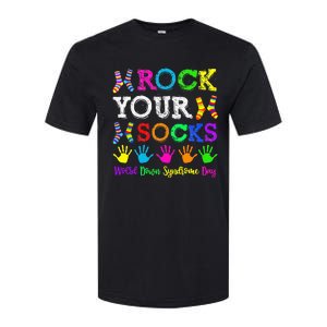 World Down Syndrome Day Rock Your Socks Awareness Support Softstyle CVC T-Shirt