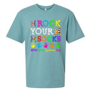 World Down Syndrome Day Rock Your Socks Awareness Support Sueded Cloud Jersey T-Shirt