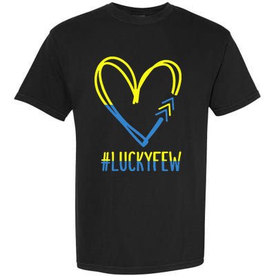 World Down Syndrome Awareness Day 3 Arrows Lucky Few Tattoo Garment-Dyed Heavyweight T-Shirt