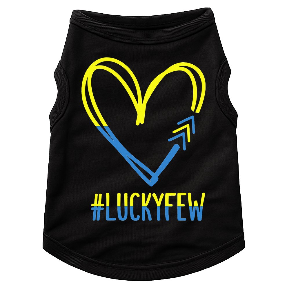 World Down Syndrome Awareness Day 3 Arrows Lucky Few Tattoo Doggie Tank