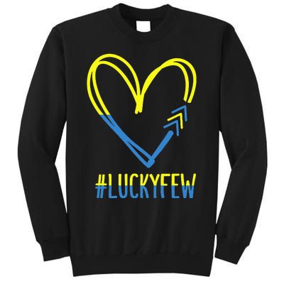 World Down Syndrome Awareness Day 3 Arrows Lucky Few Tattoo Sweatshirt