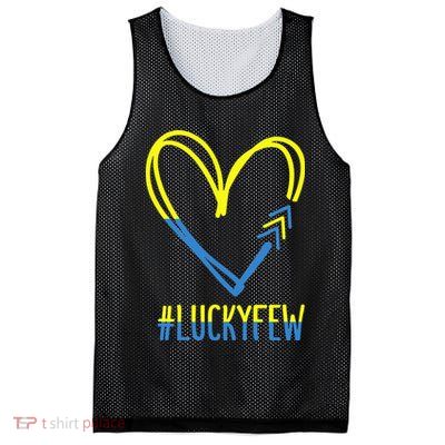 World Down Syndrome Awareness Day 3 Arrows Lucky Few Tattoo Mesh Reversible Basketball Jersey Tank