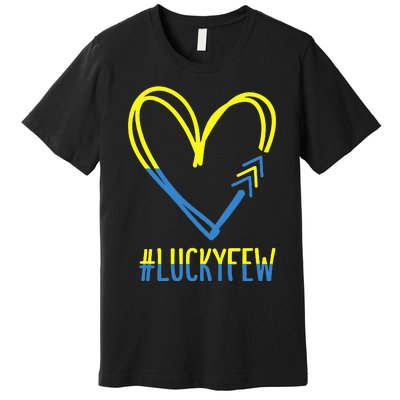 World Down Syndrome Awareness Day 3 Arrows Lucky Few Tattoo Premium T-Shirt