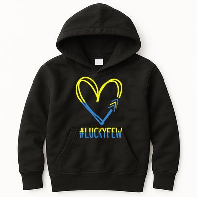 World Down Syndrome Awareness Day 3 Arrows Lucky Few Tattoo Kids Hoodie