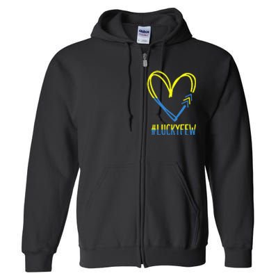 World Down Syndrome Awareness Day 3 Arrows Lucky Few Tattoo Full Zip Hoodie