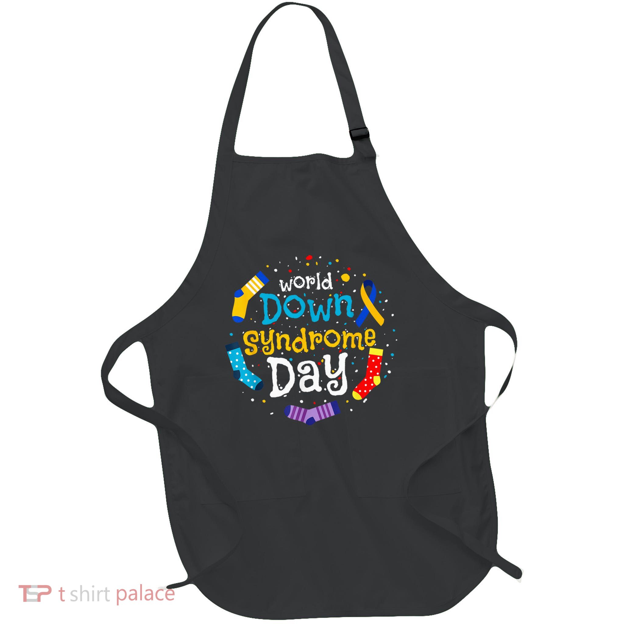 World Down Syndrome Day Awareness Socks Down Right Full-Length Apron With Pockets