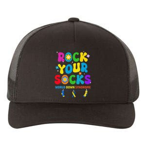 World Down Syndrome Day Rock Your Socks Awareness Yupoong Adult 5-Panel Trucker Hat