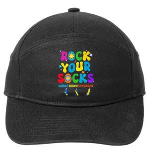 World Down Syndrome Day Rock Your Socks Awareness 7-Panel Snapback Hat