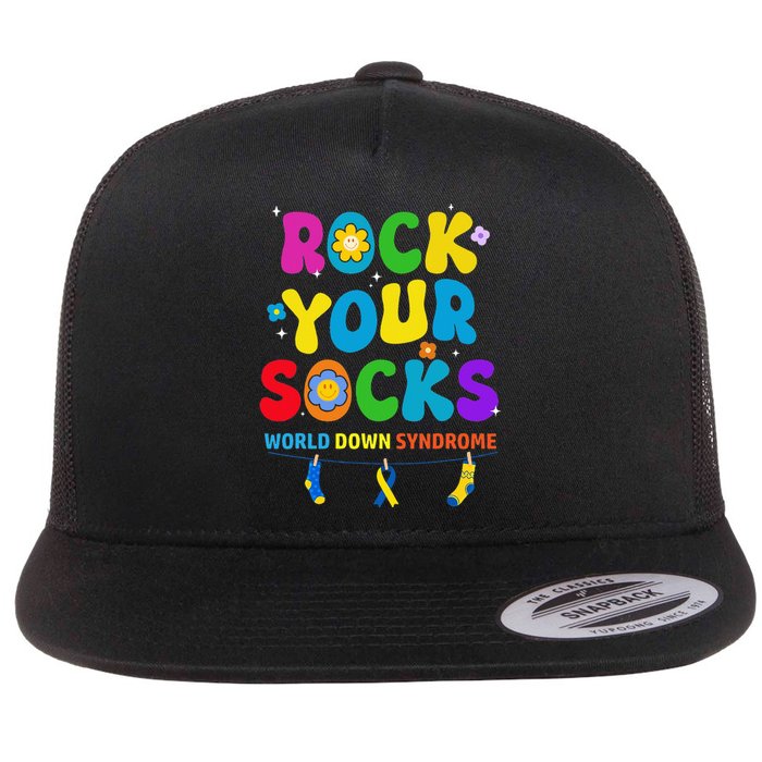 World Down Syndrome Day Rock Your Socks Awareness Flat Bill Trucker Hat