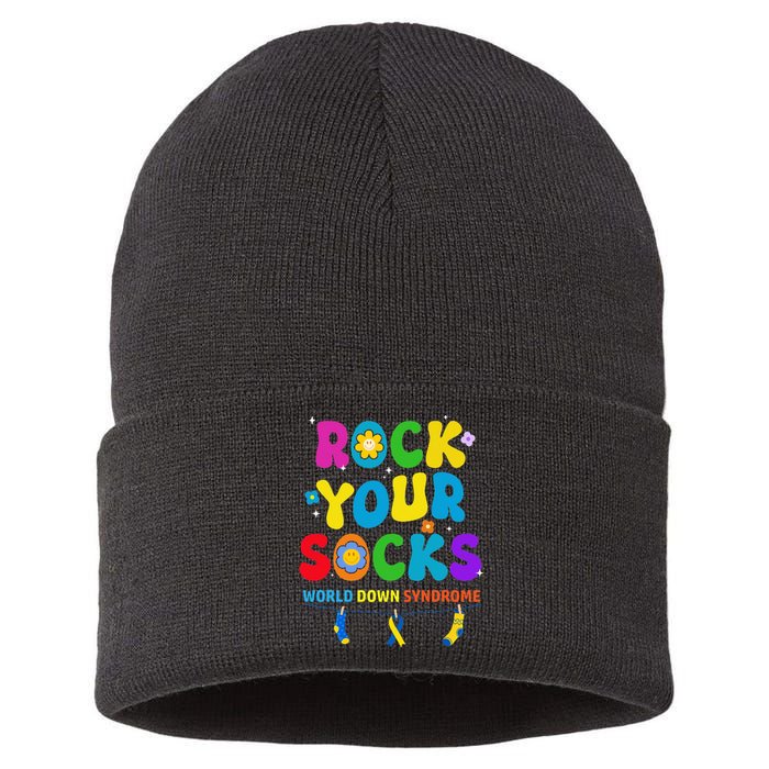 World Down Syndrome Day Rock Your Socks Awareness Sustainable Knit Beanie