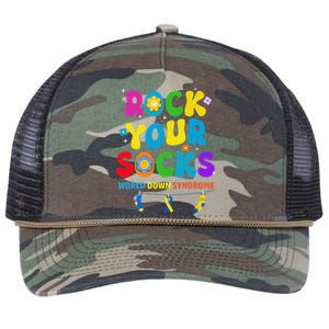 World Down Syndrome Day Rock Your Socks Awareness Retro Rope Trucker Hat Cap