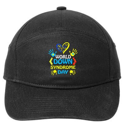 World Down Syndrome Day Rock Your Socks Awareness 7-Panel Snapback Hat