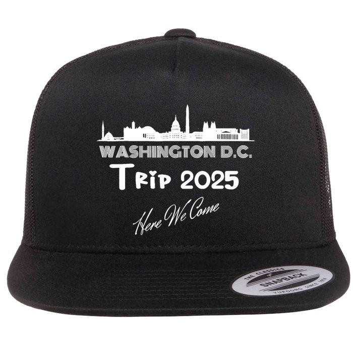 Washington D.C Skyline Trip 2025 Here We Come Matching Team Flatbill Hat