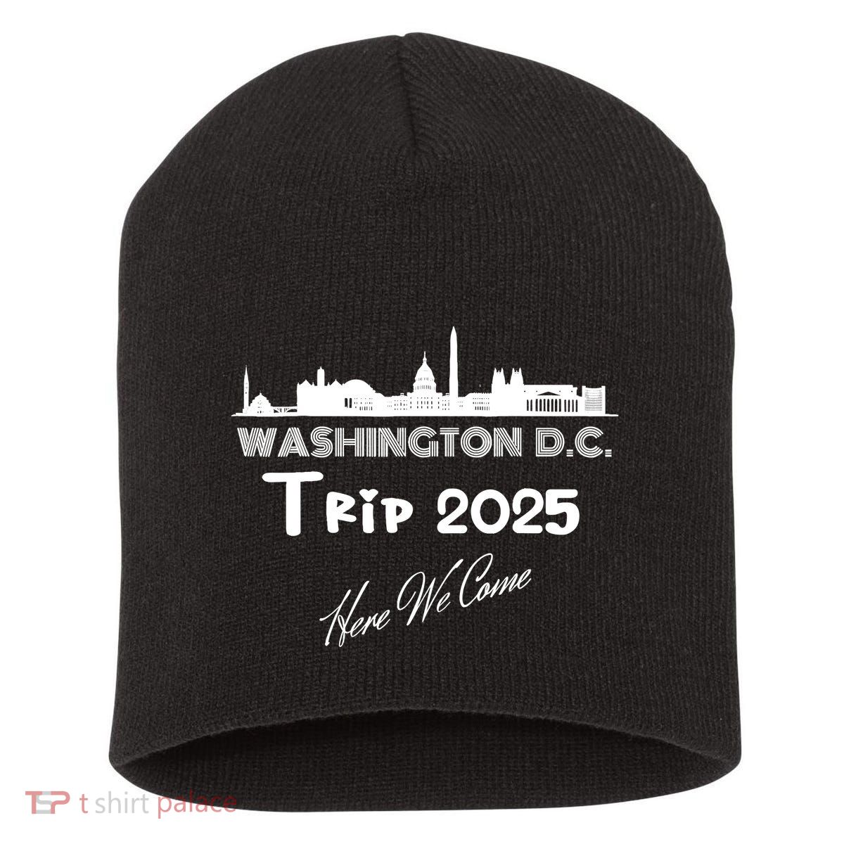Washington D.C Skyline Trip 2025 Here We Come Matching Team Short Acrylic Beanie