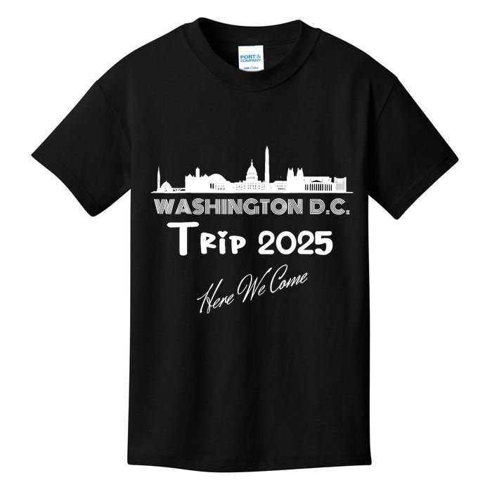 Washington D.C Skyline Trip 2025 Here We Come Matching Team Kids T-Shirt