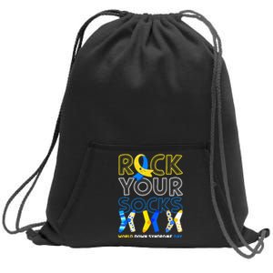 World Down Syndrome Day Rock Your Socks Awareness Sweatshirt Cinch Pack Bag