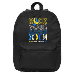 World Down Syndrome Day Rock Your Socks Awareness 16 in Basic Backpack