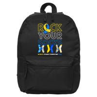 World Down Syndrome Day Rock Your Socks Awareness 16 in Basic Backpack