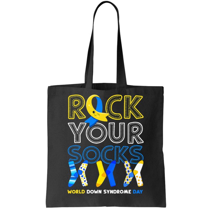 World Down Syndrome Day Rock Your Socks Awareness Tote Bag