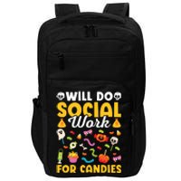 Will Do Social Work Funny Social Worker Halloween Impact Tech Backpack