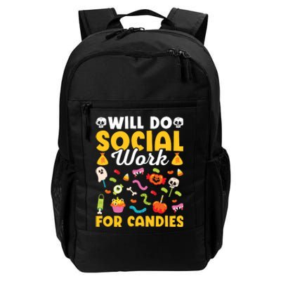 Will Do Social Work Funny Social Worker Halloween Daily Commute Backpack