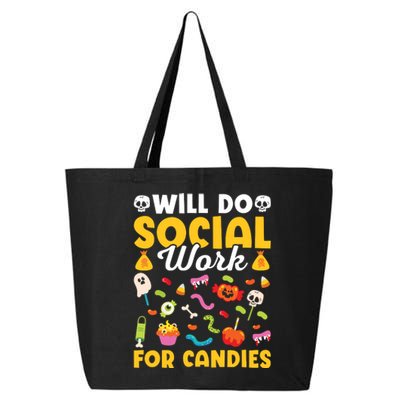 Will Do Social Work Funny Social Worker Halloween 25L Jumbo Tote