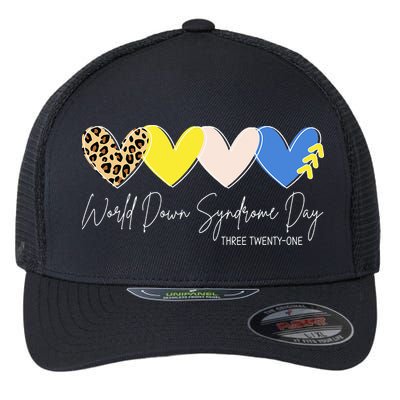 World Down Syndrome Awareness Day 3.21 Trisomy Support Flexfit Unipanel Trucker Cap