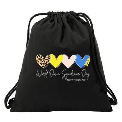 World Down Syndrome Awareness Day 3.21 Trisomy Support Drawstring Bag