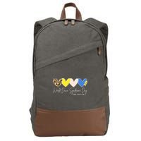 World Down Syndrome Awareness Day 3.21 Trisomy Support Cotton Canvas Backpack