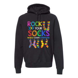 World Down Syndrome Day Rock Your Socks Awareness Premium Hoodie