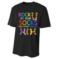 World Down Syndrome Day Rock Your Socks Awareness Performance Sprint T-Shirt