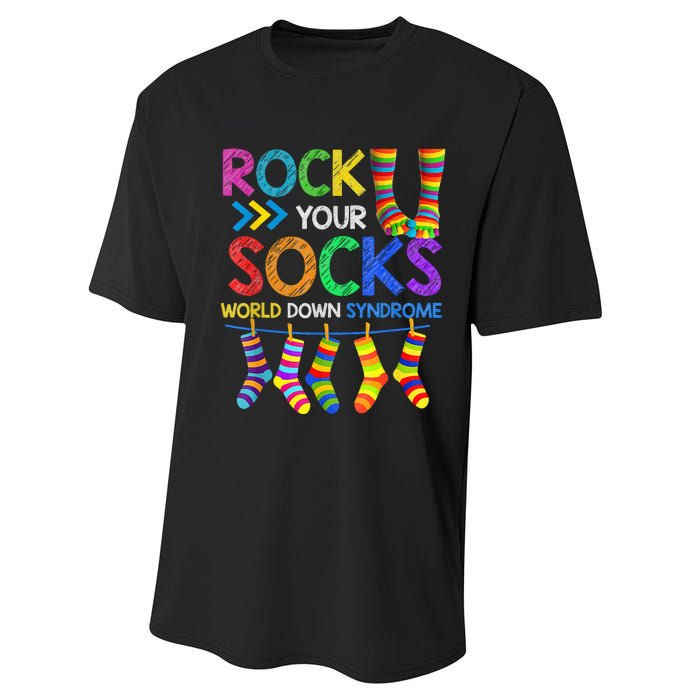 World Down Syndrome Day Rock Your Socks Awareness Performance Sprint T-Shirt