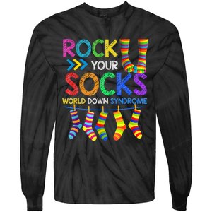 World Down Syndrome Day Rock Your Socks Awareness Tie-Dye Long Sleeve Shirt