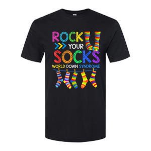 World Down Syndrome Day Rock Your Socks Awareness Softstyle CVC T-Shirt