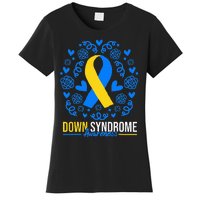 World Down Syndrome Awareness Day Ribbon March 21 Women's T-Shirt